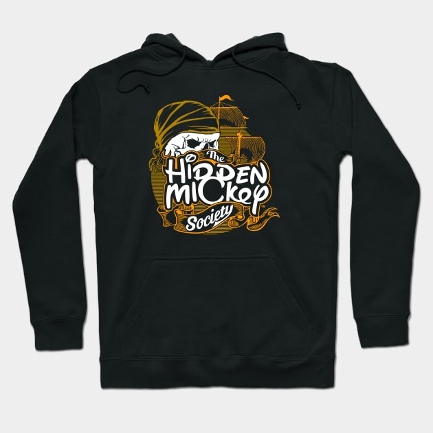 3-Color HMS Pirate Logo Hoodie by hiddenmickeysociety